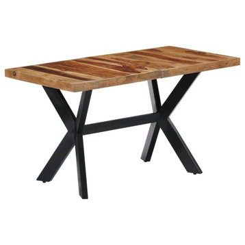 Vidaxl Dining Table 55.1"x27.6"x29.5" Solid Sheesham Wood
