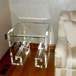 Side table / End table with Greek Key Base - Products