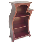 dust furniture* - Bookcase No. 2 - Curved, Stepped Bookcase, Burnt Violet - Bookcase No.2 is an unconventional bookcase with lots of shelf space.  A Dust classic, Bookcase No.2 will bring personality and life to your room while giving you a place to display your favorite books or treasured keepsakes.