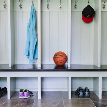 Mudroom cubbies and bench seat
