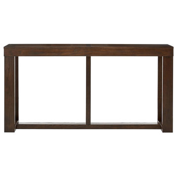 Modern Rectangular Sofa Table, Dark Brown