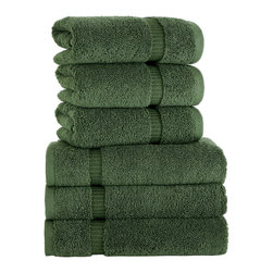 Makroteks - Villa Collection Hand Towel Set, Green - Bath Towels