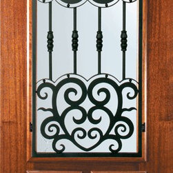 Slab Single Door 80 Wood Mahogany Barcelona Arch Top Arch Lite - Front Doors