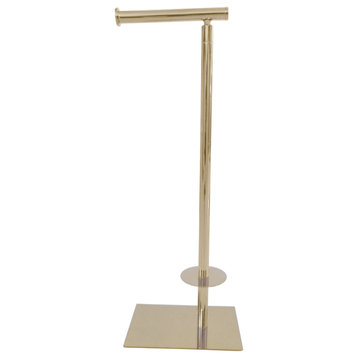 Kingston Brass Freestanding Toilet Paper Stand, Polished Brass