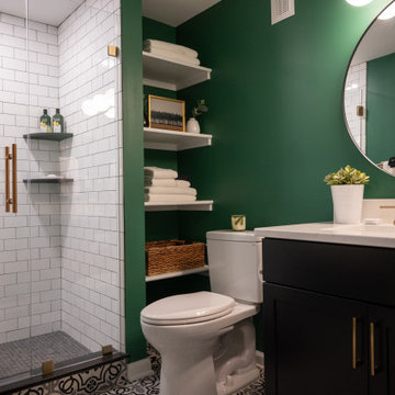 Finished Basement with Irish Themed Bar, Gym, Bathroom and Gamer Area in Canton,