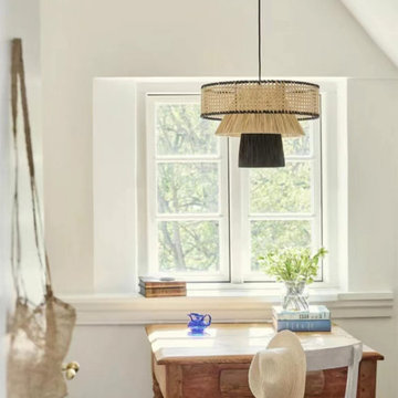 Hand Woven Rattan Pendant Lamp Project | Dining/Bedroom | France