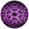 Abstract Purple Thorn Flower Oversized Modern Metal Clock, 36x36