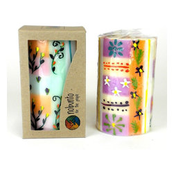 Nobunto - Hand Painted Candle, Single Box, Imbali Design - Candles