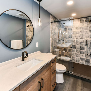 Reston Contemporary Kitchen, Bar & Powder Room Remodel