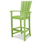 Polywood - Polywood Quattro Adirondack Bar Chair, Lime - With curved arms and a contoured seat and back for comfort, the Quattro Adirondack Bar Chair is ideal for outdoor dining and entertaining. Constructed of durable POLYWOOD lumber available in a variety of attractive, fade-resistant colors, this all-weather bar chair will never require painting, staining, or waterproofing.