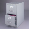 Hirsh 26.5"D Metal 2 Drawer Letter Width Vertical File Cabinet in Light Gray