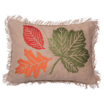 Vickerman QTx17691 Decorative 18"x18" Harvest Leaves Pillow