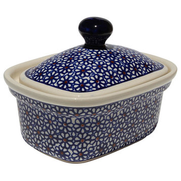 Polish Pottery Butter Tub, Pattern Number: 120