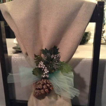 Wintery Christmas Décor 2013 Chair Swag