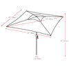 9' Square Tilting Sandy Brown Patio Umbrella With Umbrella Base