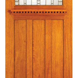 Mahogany Craftsman Style Entry Doors for Arts and Crafts Home - Front Doors