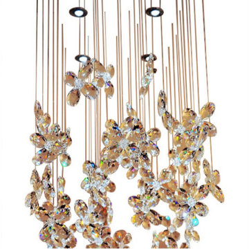 Cascading Butterfly Crystal Chandelier