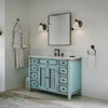 The Aurora Bathroom Vanity, Blue, 47", Single Sink, Freestanding