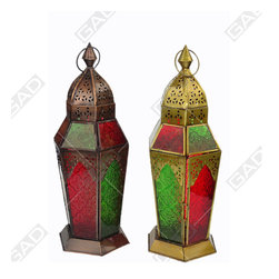 HEXA COLORED ZIG ZAG HANGING LANTERNS - Outdoor Hanging Lights