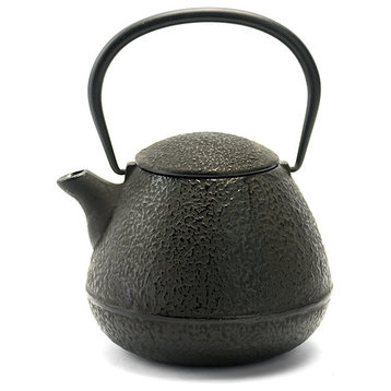 Rikyu Ground Cast Iron Teapot, Black