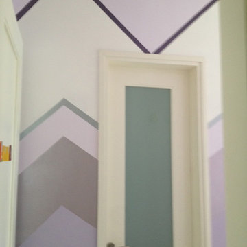 Metallic Chevron Wall