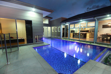 Contemporary pool in Sunshine Coast.