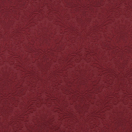 Red Elegant Floral Woven Matelasse Upholstery Grade Fabric By The Yard