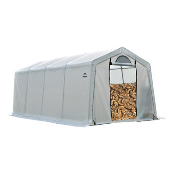 10'x20'x8' Seasoning Shed, 5.5oz. Clear PE Cover