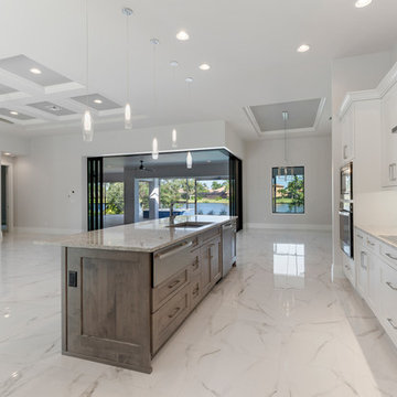 Contemporary Custom Home with Opposing Garages