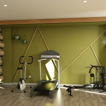 Aménagement et décoration d'un studio de fitness