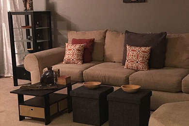 Living room - contemporary living room idea in Denver