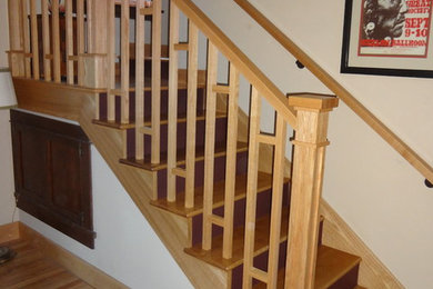 Inspiration for a cottage staircase remodel in Other