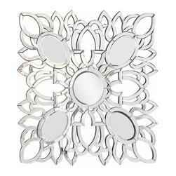 Elegant Lighting - Elegant Lighting Mirror, 47.25"x0.75"x47.25", Clear - Wall Mirrors