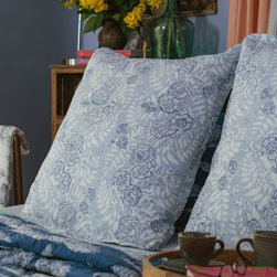 MOGRA BLUE EURO PILLOW SHAM - Products