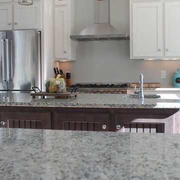 Kitchen, Granite Countertops, St. Cecelia Light Granite, Island Clean up sink