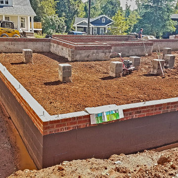 Foundation Wall Complete with Damp Proofing