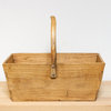 Antique Stripped Wood English Basket