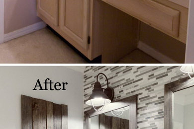 before and after- bathrooms