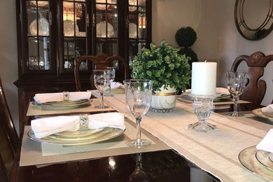 Transitional dining room photo in Boston