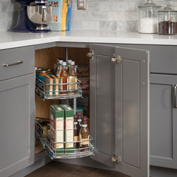 Easy 360 Susan Chrome Wire Corner Management System - Pantry And Cabinet Organizers