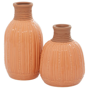 Modern Orange Ceramic Vase Set 32761