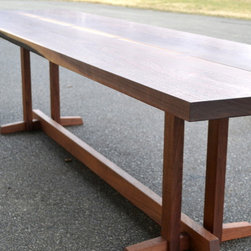 Walnut Dining Table with Nakashima Style Base - Dining Tables