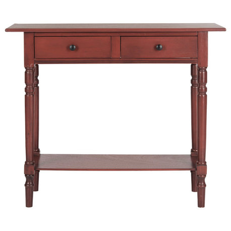 Safavieh Rosemary 2-Drawer Console, Red