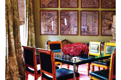 Inspiration for an eclectic dining room remodel in Los Angeles