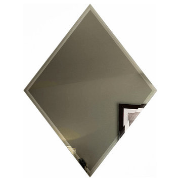 Reflections 6 in x 8 in Beveled Glass Mirror Diamond Tile in Glossy Gold