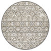 KAS Calla 6925 Aztec Southwestern Rug, Grey, 7'10"x7'10" Round