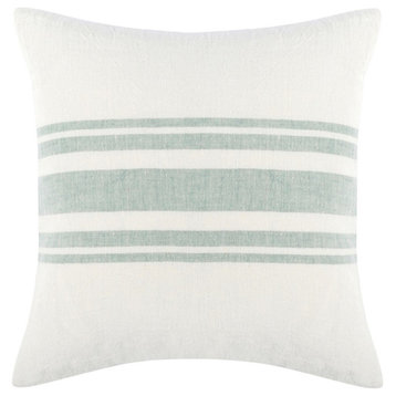 Kosas Home Portola 22x22" Transitional Fabric Throw Pillow in Eucalyptus Green