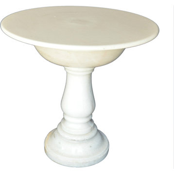 Round White Marble Table