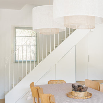 Escalier - Maison en bois avec piscine - Cap Ferret