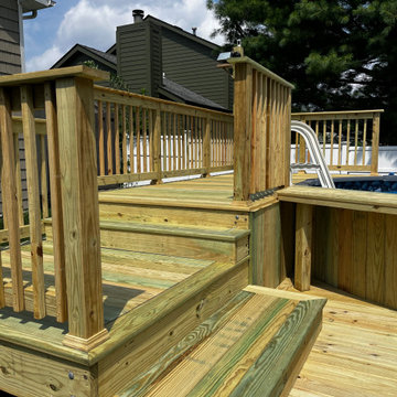 Pressure Treated Wood Pool Deck